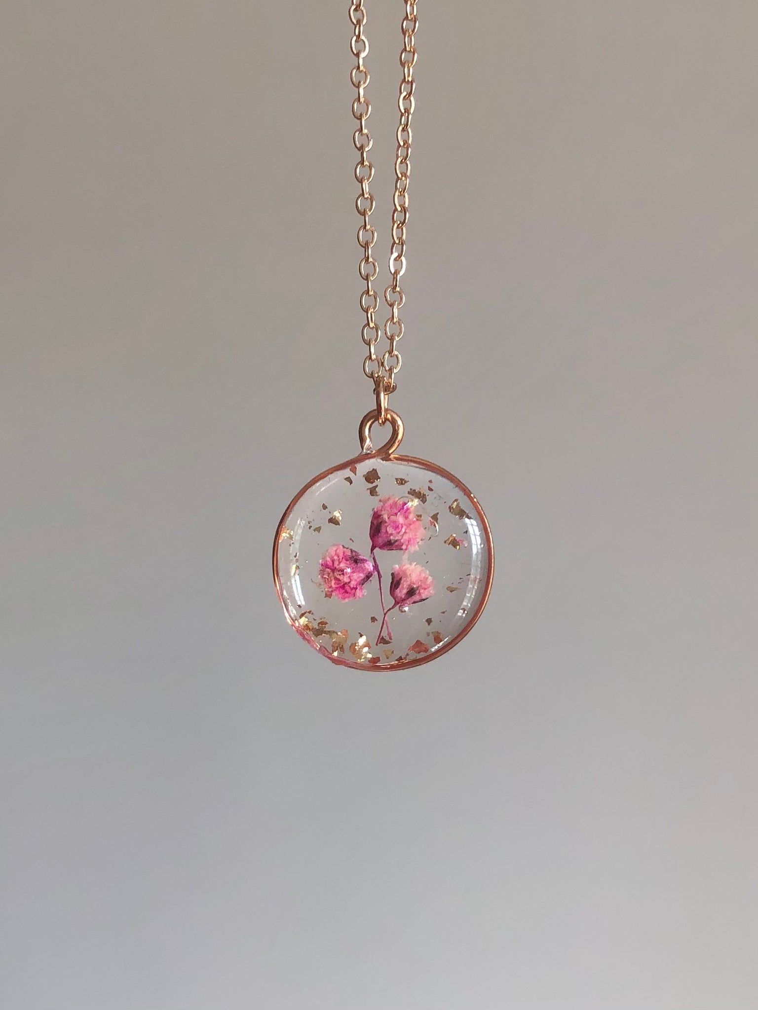 Pink Rhea Pendant Necklace