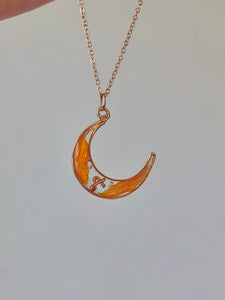 Luna Initial Pendant Necklace