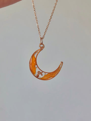 Luna Initial Pendant Necklace